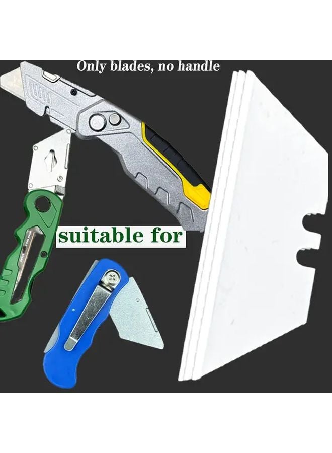 30pcs Heavy Duty Trapezoid Art Replacement Blades Hardened Steel Scraping Box Cutter - Image 5